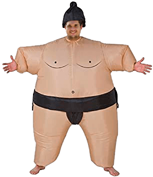 Disfraz luchador sumo hinchable